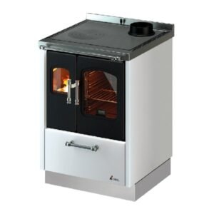Cucina A Legna Con Forno Ventilato 6,5 kW Smart 60 Cadel Bianca