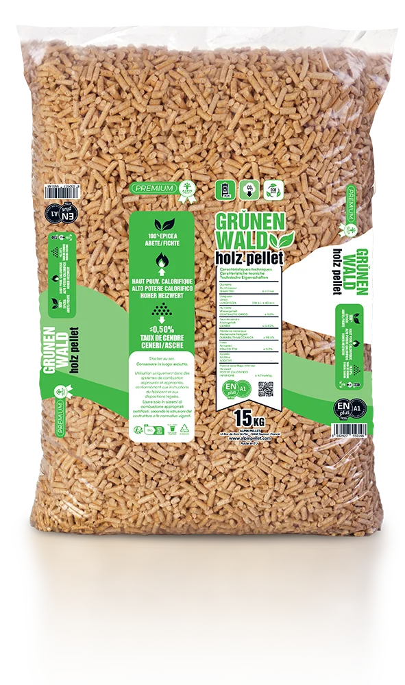 Grünen Wald Holz Pellet Abete 70 sacchi x 15 kg - immagine 2