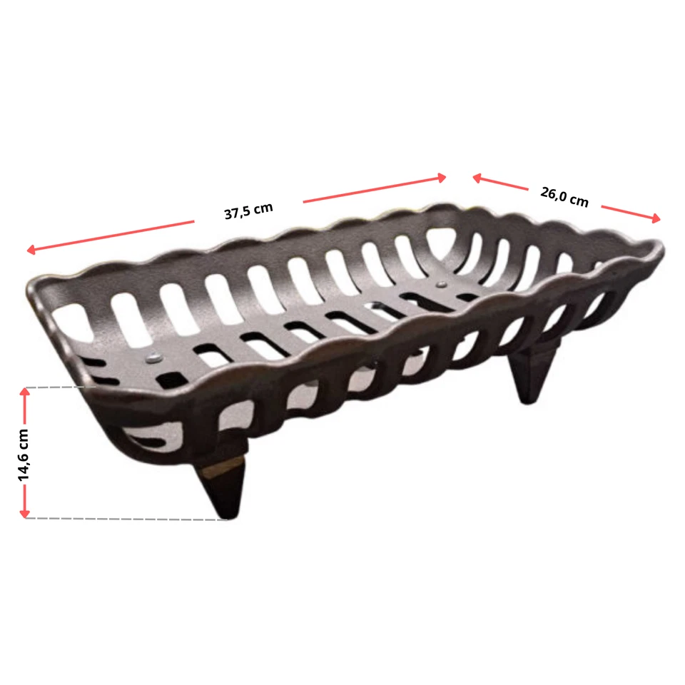 Nuovo Portalegna in ghisa 37,5x26 x 14,6H cm Per camino e stufa a legna - immagine 2