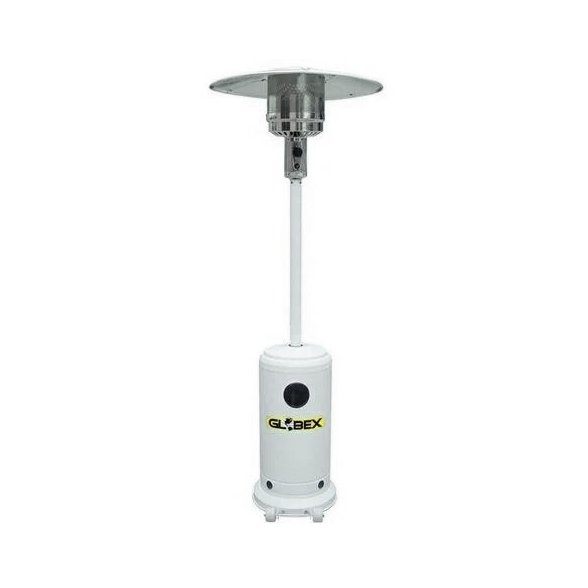 Stufa A Fungo Per Esterno A Gas Patio E Bar Infrarossi Zeus 13 kW Con Ruote Bianco