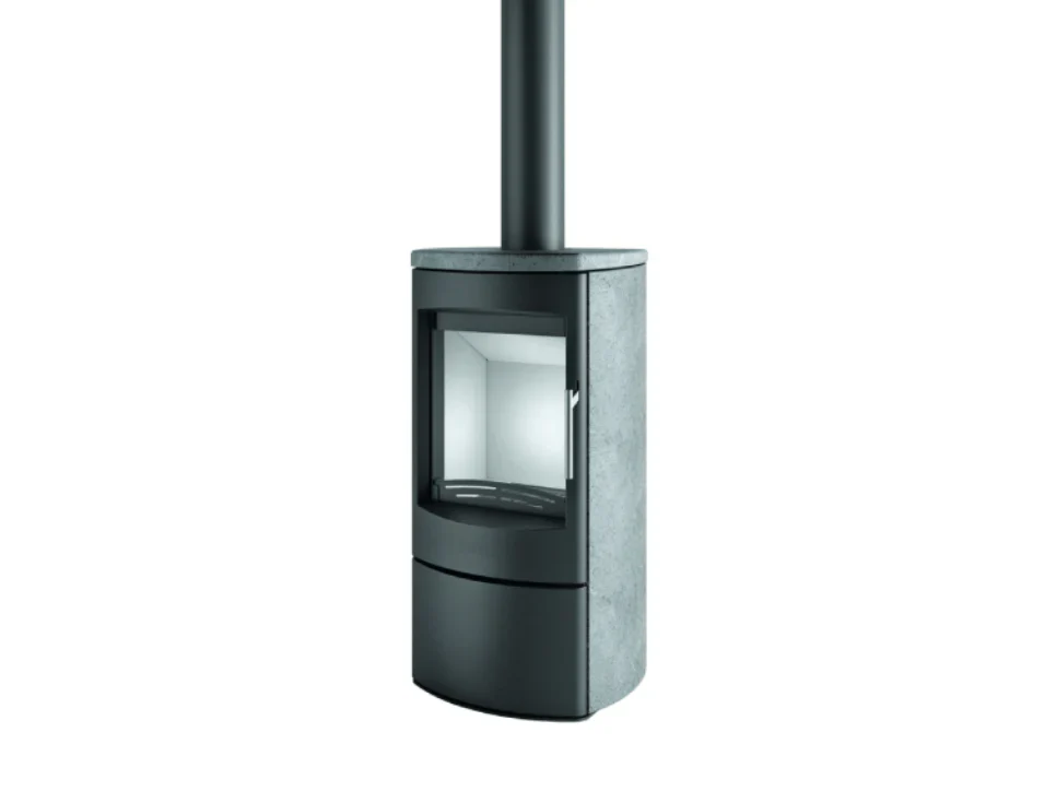 Stufa a Legna Tonda MCZ AHLMA STONE In Pietra Ollare Da 6 Kw - immagine 2