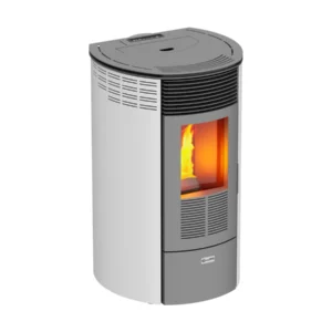 Stufa a pellet canadian stove "columbia 10" bianco 7,8 kw
