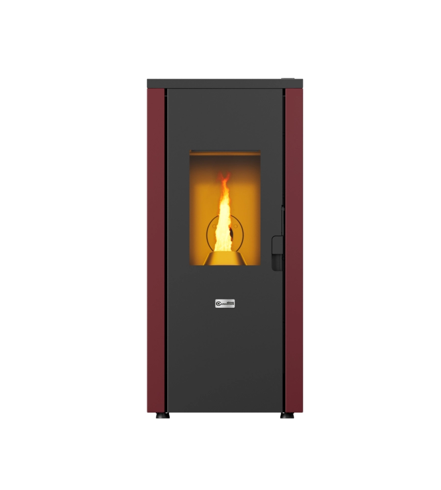 Stufa a pellet ermetica canadian stove "design evo" bordeaux 7 kw - immagine 4