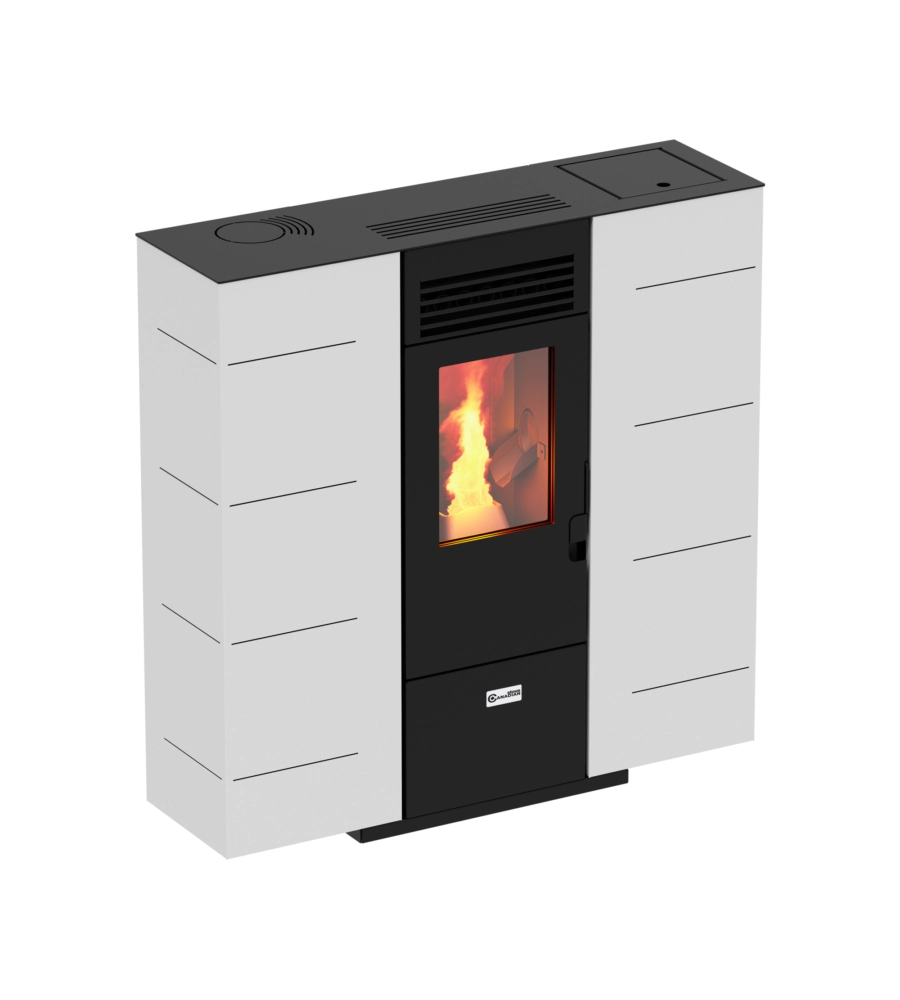 Stufa a pellet slim canadian stove "slim 6" bianco 6,14 kw - immagine 4