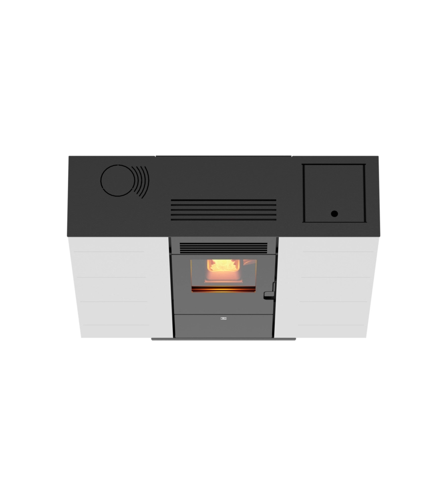 Stufa a pellet slim canadian stove "slim 6" bianco 6,14 kw - immagine 5