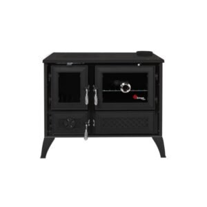 Cucina A Legna Tradizionale In Acciaio E Ghisa 9 kW Lisa Nera Ecodesign 4 Stelle
