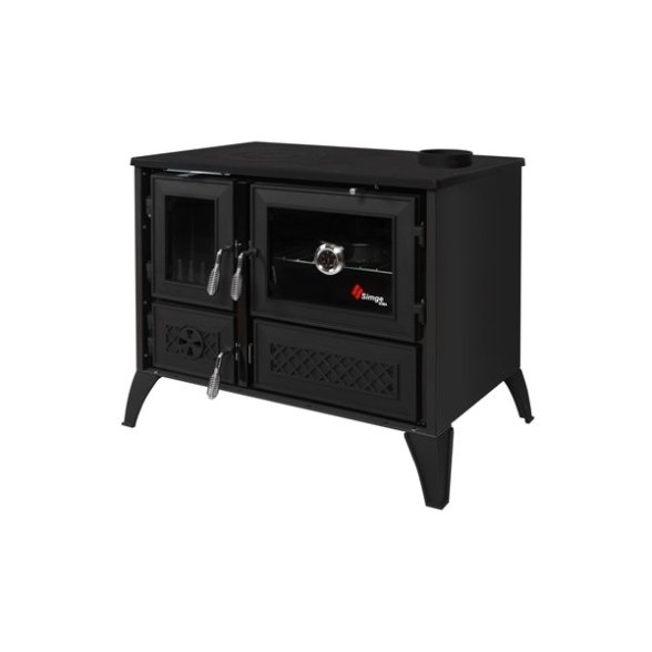 Cucina A Legna Tradizionale In Acciaio E Ghisa 9 kW Lisa Nera Ecodesign 4 Stelle - immagine 5