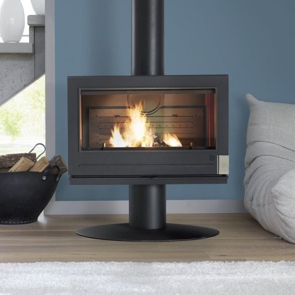 Stufa A Legna In Ghisa Colette 12 kW 4 Stelle Caminetti Montegrappa Antracite - immagine 2
