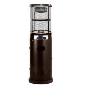 Stufa Cilindrica Da Esterno A Gas Con Vetro 7 Kw Fiamma Moka
